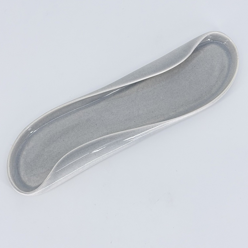 Russel Wright Steubenville Gray Celery Tray Mid Century Modern Serving Dish